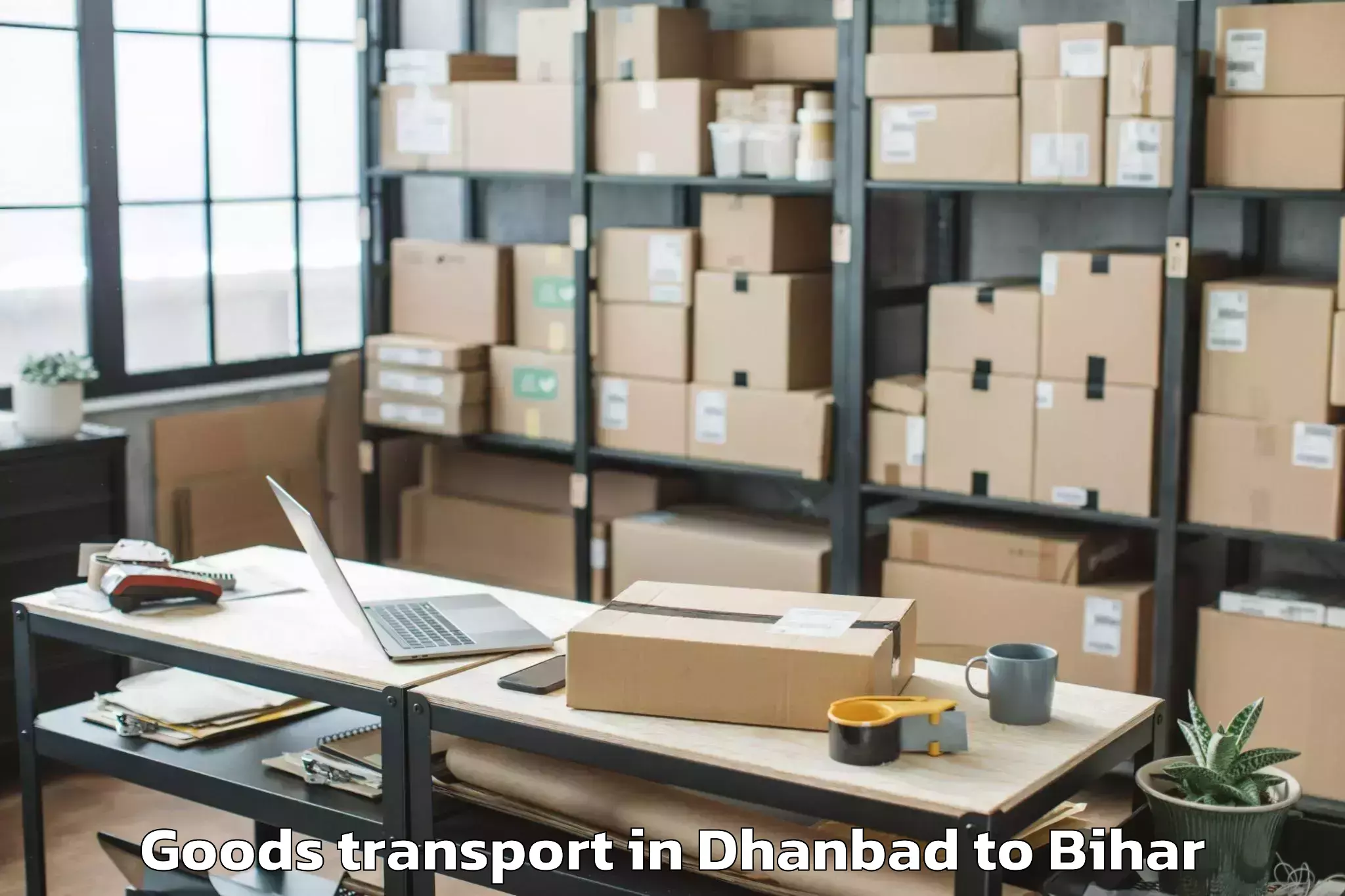 Quality Dhanbad to Kameshwar Singh Darbhanga Sans Goods Transport